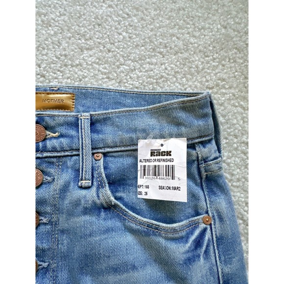 $238 NWT MOTHER PIXIE DAZZLER ANKLE FRAY  Jeans In Ivy League Cowboy Size 25 - Picture 6 of 16